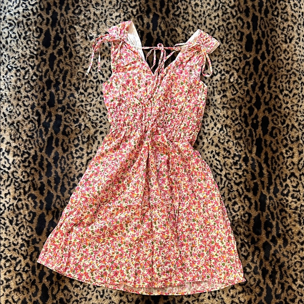 Time and Tru Floral Pink Midi Dress